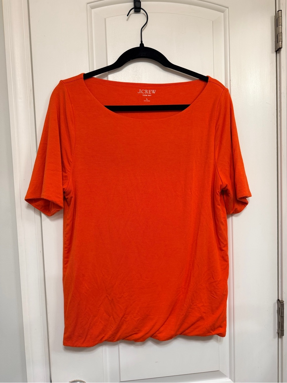 J. Crew Bright Orange Scoop Neck Short Sleeve Tee